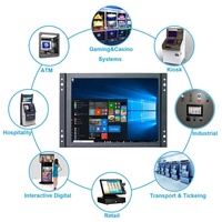 ZHIXIANDA Layar Sentuh LCD 10 Inci 1024*768 Panel Kelas Industri Monitor Bingkai Terbuka dengan Input HD/VGA/BNC/AV/USB