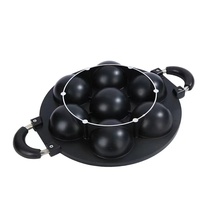 Batterie de cuisine moulée sous pression, lot de 7 trous pour omelette, ustensiles de cuisine antiadhésifs pour petit-déjeuner, ensemble de moules à tarte aux œufs, ustensiles de cuisine antiadhésifs