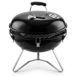 Small Tabletop Charcoal BBQ Grill With Tripod Stand 3 Lock Clips Smoker Barbecue Grill for Outdoor <b>Camping</b> Beach Travel - Product Image 1