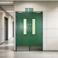 Porte en acier creux certifiée UL, 180 minutes, usage commercial, robuste, porte de sortie d'urgence, ensemble de porte en verre Vision Lite