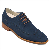 Chaussures Derby Formelles pour Hommes, Vente en Gros Usine, Rehaussantes 7cm, en Cuir Véritable Respirant, pour Mariage