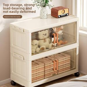 Henry çift kapı plastik katlanır saklama kutusu ev oturma odası için uygun çok katmanlı giysi ve oyuncak aperatif organizatör kabine - Product Image 2