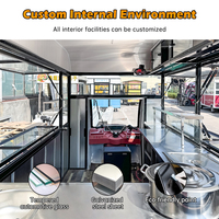 JINLIJING Custom Outdoor Beach Ice Cream Trailer Mobile Food Truck Electric 3 Wheels Tricycle Street Fast Food Cart