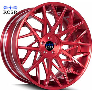 RCSR Nouvelles jantes en aluminium forgé de 24, 26 et 28 pouces, design à deux pièces, finition argentée polie, 5x112, 5x114.3, 5x120, 6x139.7 - Product Image 3