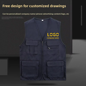 <span class=keywords><strong>Gilet</strong></span> da Lavoro Multitasche <span class=keywords><strong>con</strong></span> Chiusura a Cerniera per Personale di Magazzino e Fabbrica, Logo Personalizzato, <span class=keywords><strong>Uomo</strong></span>, Poliestere - Product Image 3