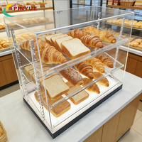 Vitrine à pâtisserie en acrylique durable, conteneur en acrylique, petite vitrine en acrylique pour l'affichage de gâteaux, desserts, pains et produits de boulangerie