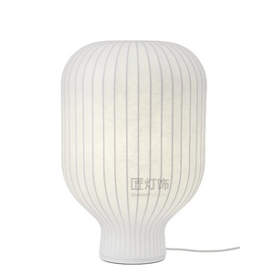 Silk Lampshade <b>Table</b> Lamp E27 <b>Led</b> 36V Ac 85-265V Switch Control Creamy Nordic Style Living Room Bedroom <b>Bedside</b> Lamp - Product Image 5