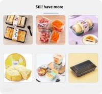 Livraison rapide pâtisserie pack conteneur boulangerie PET boîte à gâteau en plastique transparent biscuits boîte emballage tiramisu boîtes en plastique transparent