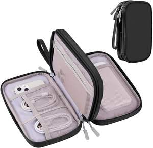 Échantillon gratuit : Pochette de rangement pour accessoires électroniques, conçue pour adaptateur secteur/chargeur/câbles/souris, idéale pour les voyages - Product Image 1