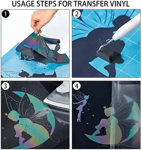 YouGuang personalizado alto reflectante Htv película de vinilo de transferencia de calor logotipo reflectante Etiqueta de transferencia de calor reflectante - Product Image 6