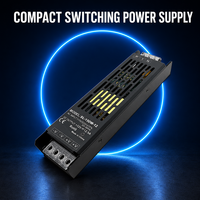 Alimentation à découpage IP20 à tension constante, entrée AC 110-220V, sortie DC 12V 150W, noire, pour bande LED