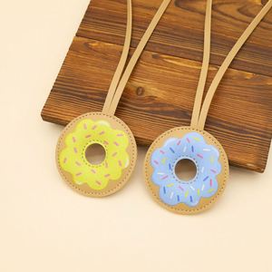Ins Style Cartoon Pu Leather Cute <b>Bag</b> <b>Charm</b> Kawaii Donut Keychain Handbag Backpack Decor Gift - Product Image 3