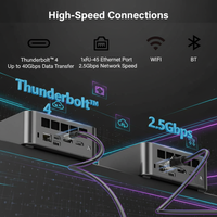 Mini PC Seekmini PH095X con AMD Ryzen 7 8845HS de 8 Núcleos, DDR5 de 8GB/16GB/32GB, SSD de 128GB-1TB GDDR5, Windows 11 para Uso Empresarial, 1 Año de Garantía