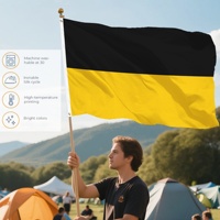 Drapeau OEM ODM de la Dynastie Habsburg Autrichienne 3x5 pieds, bannière imprimée numériquement pour salons professionnels, résistant à la décoloration