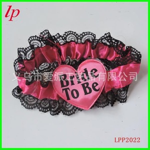 Ensemble de ceinture, jarretière et voile pour future mariée, en tissu brodé, accessoires de fête de mariage LPP4035 - Product Image 4