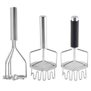 Double Layer Stainless Steel Potato Masher Comfort Grip Handle Potato Press <b>Tool</b> Smooth Mashed Potatoes Maker <b>Kitchen</b> <b>Gadget</b> - Product Image 3