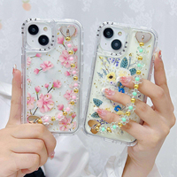 Coque de téléphone transparente en TPU acrylique, style liquide, 3 en 1, pour iPhone 15 Pro Max