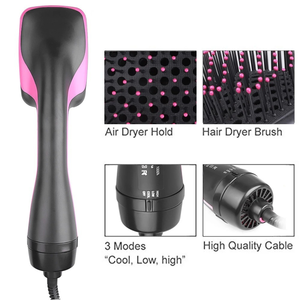 Hair Dryer Hot Air <b>Brush</b> Styler and Volumizer Hair Straightener Curler Comb Roller One Step Electric Ion Blow Dryer <b>Brush</b> - Product Image 2