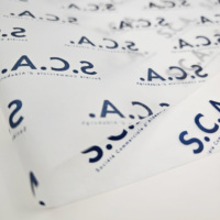 Papier de soie d'emballage cadeau jetable de haute qualité, personnalisé avec logo, impression deux couleurs, matériaux recyclés, pour vêtements