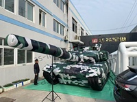 Réplique de char gonflable, cible de char gonflable camouflage personnalisée pour l'entraînement de simulation en extérieur