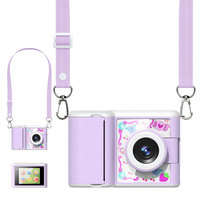 Appareil photo numérique pour enfants avec mini-imprimante Appareil photo thermique portable à impression instantanée pour enfants 3.5 pouces HD Video Toy Gifts