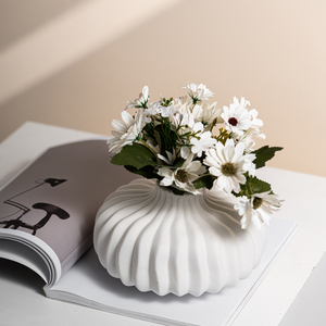 Vases en céramique floraux décoratifs pour décoration de maison vente en gros de céramique nordique <span class=keywords><strong>moderne</strong></span> <span class=keywords><strong>rustique</strong></span> <span class=keywords><strong>moderne</strong></span> écologique fait à la main Art déco - Product Image 3