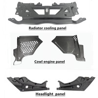 Kit de carénage moteur en fibre de carbone sèche pour BMW G80/G81/M3/G82/G83/M4/G87/M2, comprenant le cache de radiateur, le cache de phare, la barre de renforcement et le cache ECU