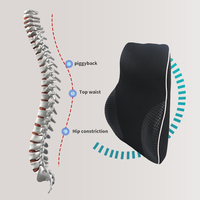 Oreiller/coussin de soutien lombaire orthopédique en mousse à mémoire de forme tricotée pour sièges de voiture chaises de bureau et d'ordinateur fauteuils roulants