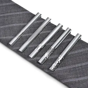 Оптовая продажа, в наличии, модный галстук с подарочной коробкой, зажим для галстука из нержавеющей стали для мужчин