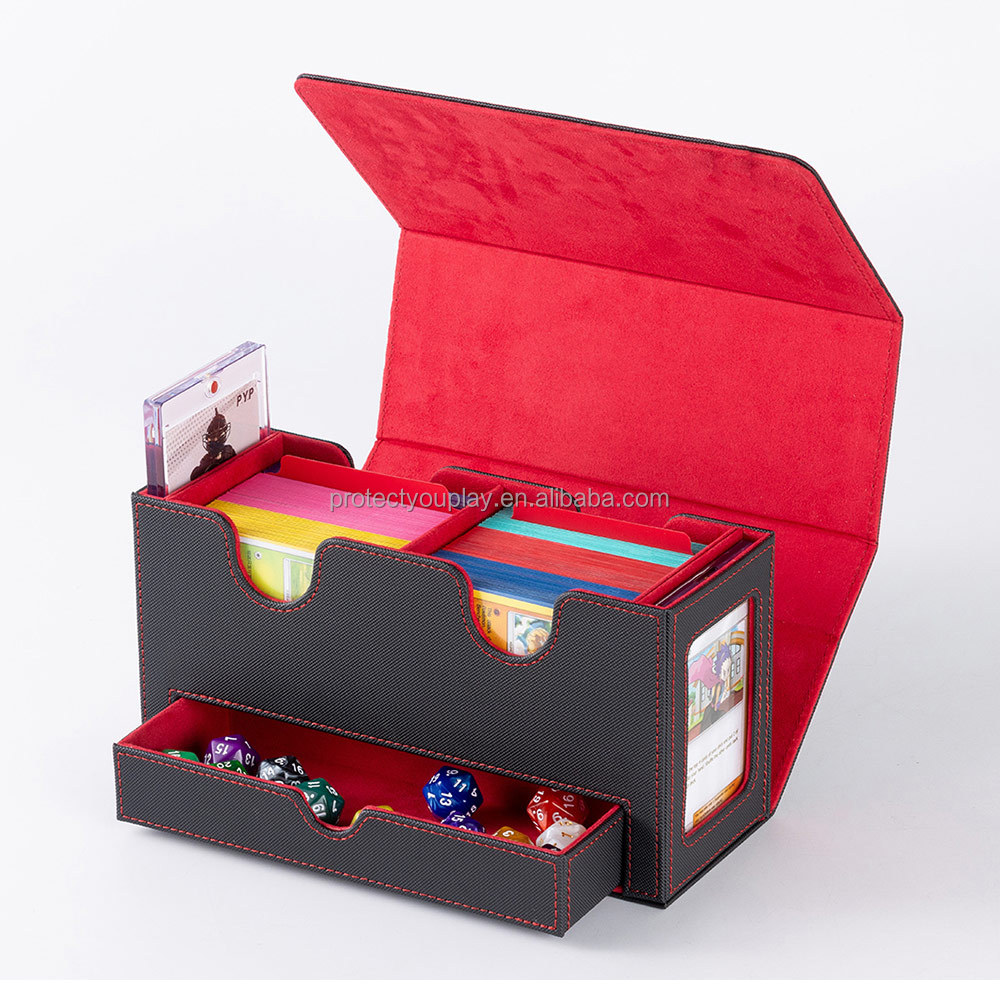 Card Storage Box For MTG & Trading Cards - Holds 1800+ Cards With 6 Dividers & Magnetic Closure Magic The Gathering Deck Box Card Storage Box For MTG & Trading Cards - Holds 1800+ Cards With 6 Dividers & Magnetic Closure Magic The Gathering Deck Box