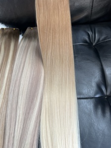 <span class=keywords><strong>Extensiones</strong></span> de Cabello de Alta Densidad <span class=keywords><strong>Cosidas</strong></span> a Mano con Doble Trama, Versión 2, Volumen Extra, Doble Costura - Product Image 4