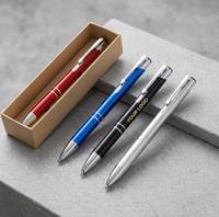Stylo bille métallique personnalisé avec logo, gravure laser 1,0 mm, stylo d'affaires exécutif pour cadeau d'entreprise, plusieurs couleurs, noir