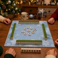 Tapis de Mahjong Pliable Premium Antidérapant, Réducteur de Bruit, Housse de Table avec Sac de Rangement pour Jeux de Cartes, Jeux de Plateau et Jeux de Tuiles