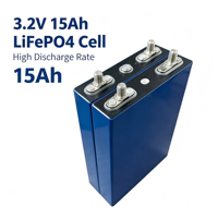 Cellule de batterie prismatique 3,2 V 15 Ah, charge 4C, décharge continue 8C, faible résistance, 361 g, unité compacte à haut débit