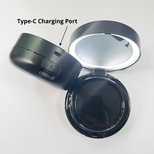 Nouveau Miroir Rond à Double Couche avec Lumière LED Rechargeable, Fond de Teint <span class=keywords><strong>BB</strong></span> CC Crème Cosmétique Rechargeable, Boîte à Coussin d'Air 15g avec Miroir - Product Image 3