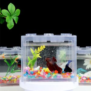 Tanque de peixes <span class=keywords><strong>Betta</strong></span> barato, aquário pequeno, aquário pequeno, visor transparente para escritório, aquário em acrílico - Product Image 4