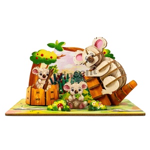 Giáo dục sáng tạo Câu Đố Montessori lắp ráp bưu thiếp Đồ chơi bằng gỗ 3D Câu Đố quà tặng đồ chơi câu đố gỗ Kid trò chơi cho trẻ em - Product Image 3