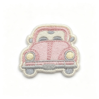 Patchs brodés mignons de style dessin animé, pastel et minimalistes, thermocollants et autocollants pour la décoration de vêtements, chapeaux et sacs