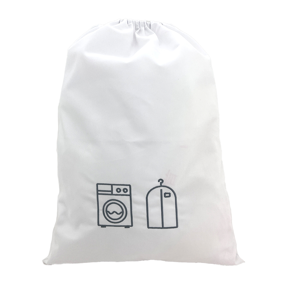 2024 Wholesale Eco Friendly Cotton Drawstring Laundry Bag Large Embroidery Custom Logo Travel Dirty Hotel Laundry Bag