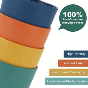 Wholesale 350ml Eco-Friendly Reusable Coffee Tea <b>Cups</b> Biodegradable Wheat Straw Plastic LIULIAN JS850 Customized Logo for Back - Product Image 4