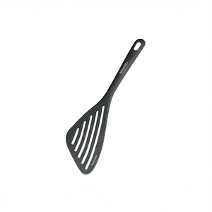 Espátula ranurada Tecna Wender negra, utensilio de cocina para cocinar y servir - Product Image 2