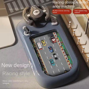 Machine de jeu de course multi-modes pour enfants Jouets d'évitement d'obstacles Voiture Aventure Puzzle Volant Jouet Jeu de bureau avec son - Product Image 3