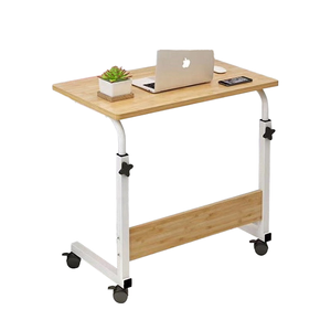 Minimalist Wooden Laptop Desk Multifunctional <b>Height</b>-<b>Adjustable</b> with Casters for Easy Mobility for Schools Homes and Offices - Product Image 2