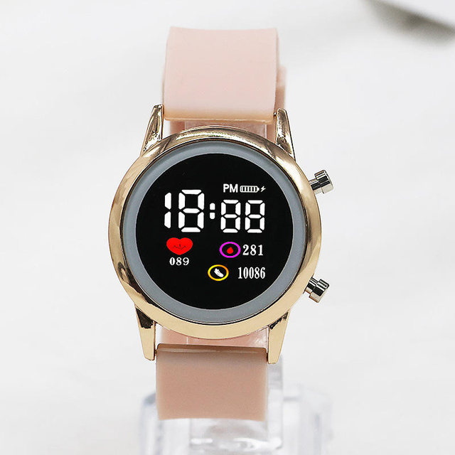 2026 New Luxury Fashion Outdoor Sports  Digital LED Screen Silicon Strap Watch Middle School Students Unisex Couples Girls Boys