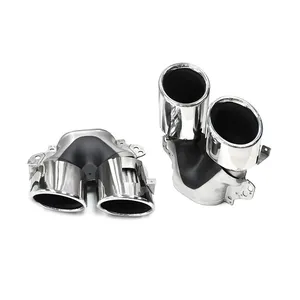 Para Mercedes-Benz Clase A W177 A35 C118 CLA35 CLA45 X247 GLB35 A45S 2020+ - Piezas de escape trasero cuádruple para parachoques de coche - Product Image 6