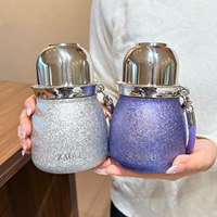 Thermos de luxe léger 3-en-1 en acier inoxydable 304 hautement revêtu de titane, avec séparation thé-eau et ouverture à une touche