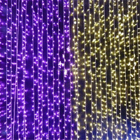 Guirlande lumineuse de Noël Twinkle 300 LED 3*3m USB 8 modes, fil de cuivre, extérieur, IP65, étanche, à intensité variable, rideau de lumières féériques en forme de glaçons