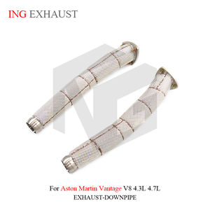 Escape de Acero Inoxidable ING para Aston Martin Vantage V8 4.3L 4.7L Tubo Delantero con Protector de Calor Piezas de Tubería de Alto Rendimiento - Product Image 5