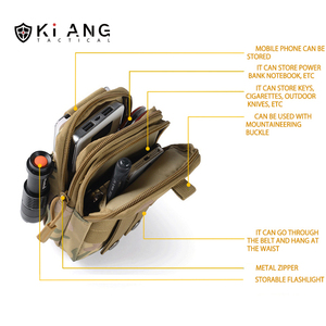 Bolsa Oxford impermeable para acampada al aire libre, bolsa deportiva para escalada, caza táctica, Molle, para teléfono móvil, cinturón, riñonera - Product Image 4