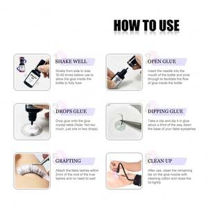 Pegamento Adhesivo para Extensiones de Pestañas Elanby 10W UV LED, 5ml, Transparente, Bajo en Vapores, Secado en 1 Segundo, Duración 55-65 Días - Product Image 6